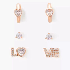 Kate Spade Spell it out Studs and Huggies NWT